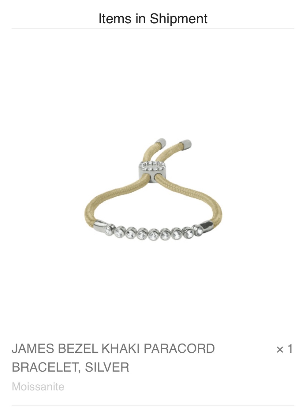 Dorsey James Khaki Paracord Bracelet with Silver Bezel